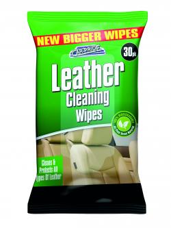 LEATHER CLEANING BIODEGRADABLE WIPES 30PK