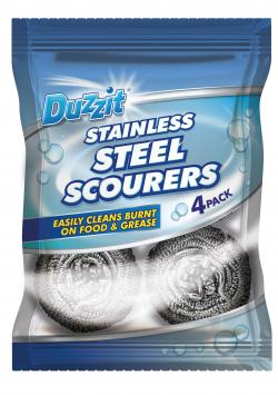 S/STEEL SCOURING PADS 4pk