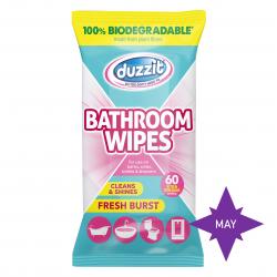 DUZZIT BIOD BATHROOM WIPES FRESH BURST 60pk