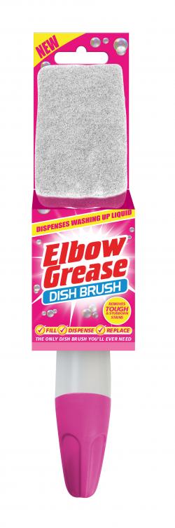 ELBOW GREASE PINK DISH BRUSH 1pk