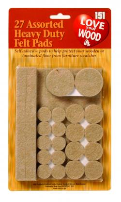 ASSORTED FELT PADS 27pk