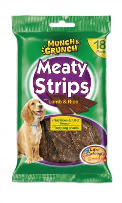 MEATY STRIPS WITH LAMB & RICE - 18 STRIPS