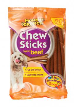 CHEW STICKS HIGH IN BEEF 20pk