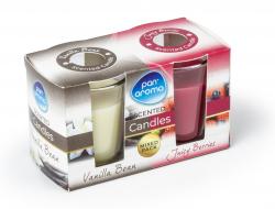 2PK GLASS CANDLE-JUICY BERRIES, VANILLA BEAN