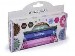 4PK INCENSE STICKS - NAG CHAMP/ROSE/FRANKIN/SAGE