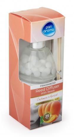REED DIFFUSER WITH BEADS 50ML - CASHMERE & APRICOT