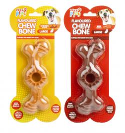 LARGE FLAVOURED CHEW BONE ASSORTED BEEF/CHICKEN